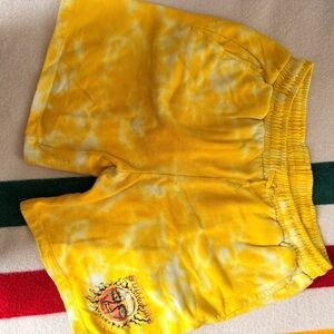 Sublime Yellow Tie-Dye Shorts